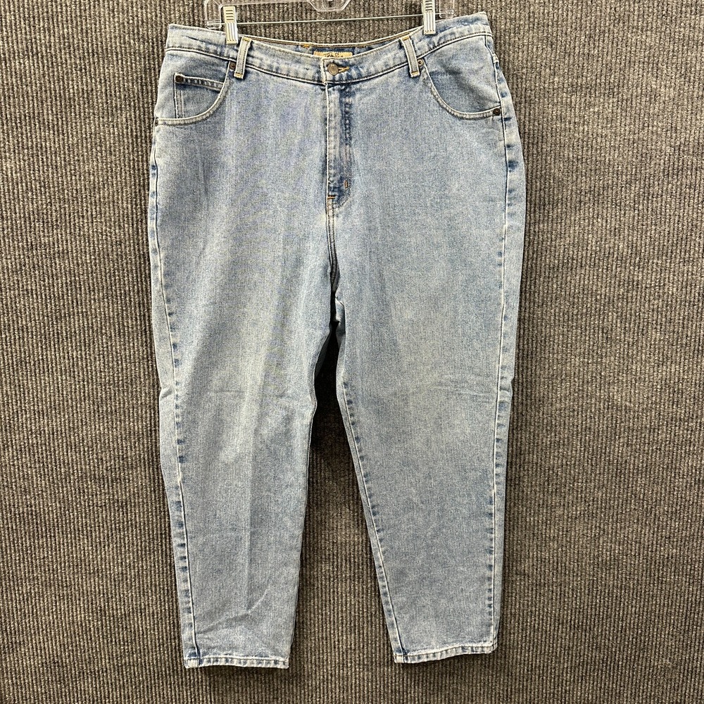Just My Size Denim Womens Jeans W36" Light Wash Blue Casual Tapered High Rise
